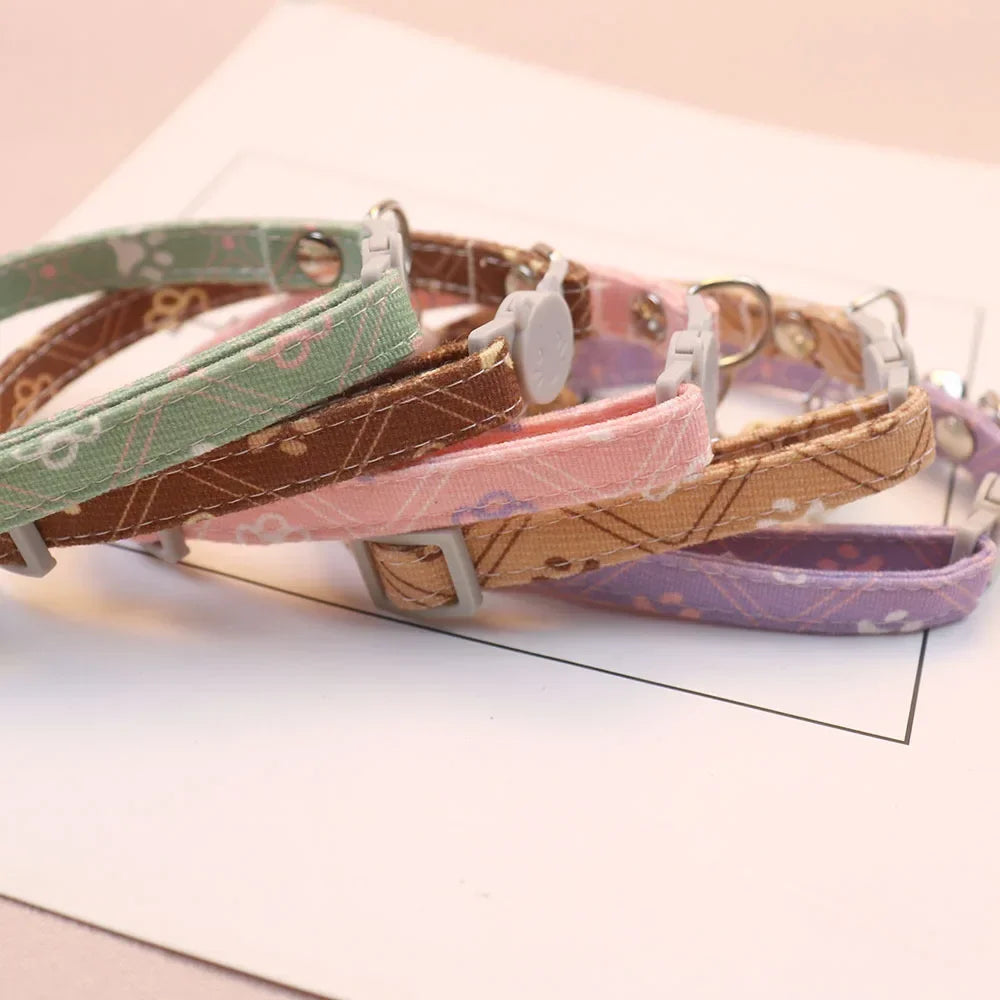 Adjustable Neck Small Dog Collar With Bell