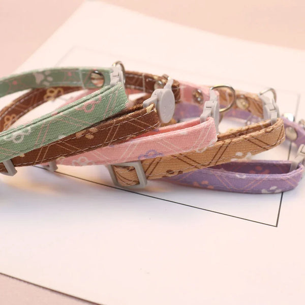 Adjustable Neck Small Dog Collar With Bell