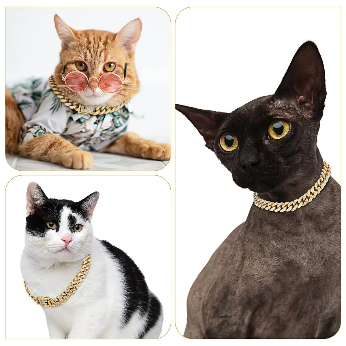 Metal Dog Chain Collar Diamond