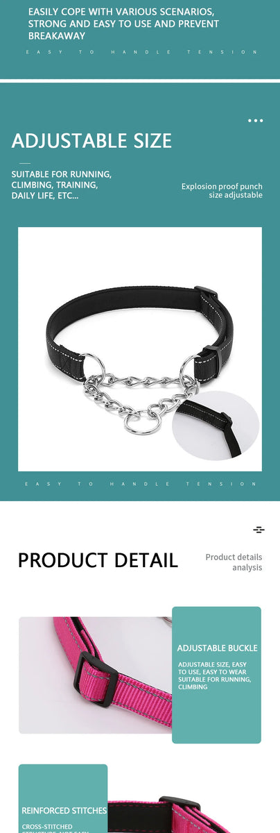 Stainless Steel Chain Martingale Dog Collar