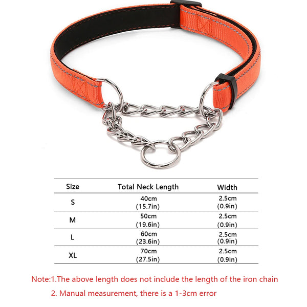 Stainless Steel Chain Martingale Dog Collar