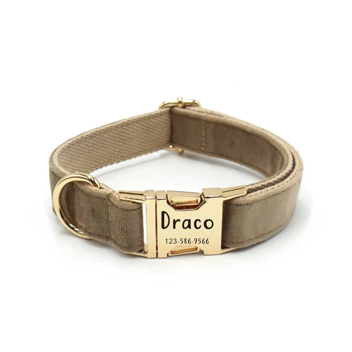 Personalized Dog Collar Velvet