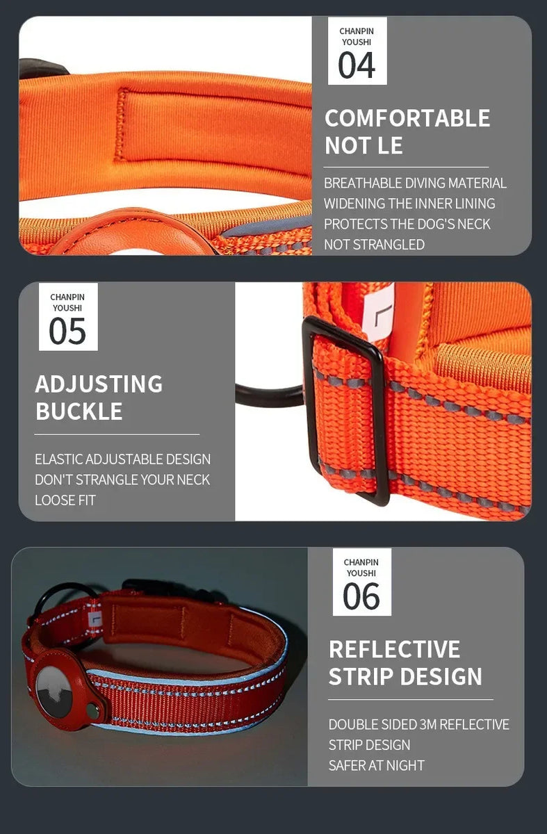 AirTag Dog Collar Reflective