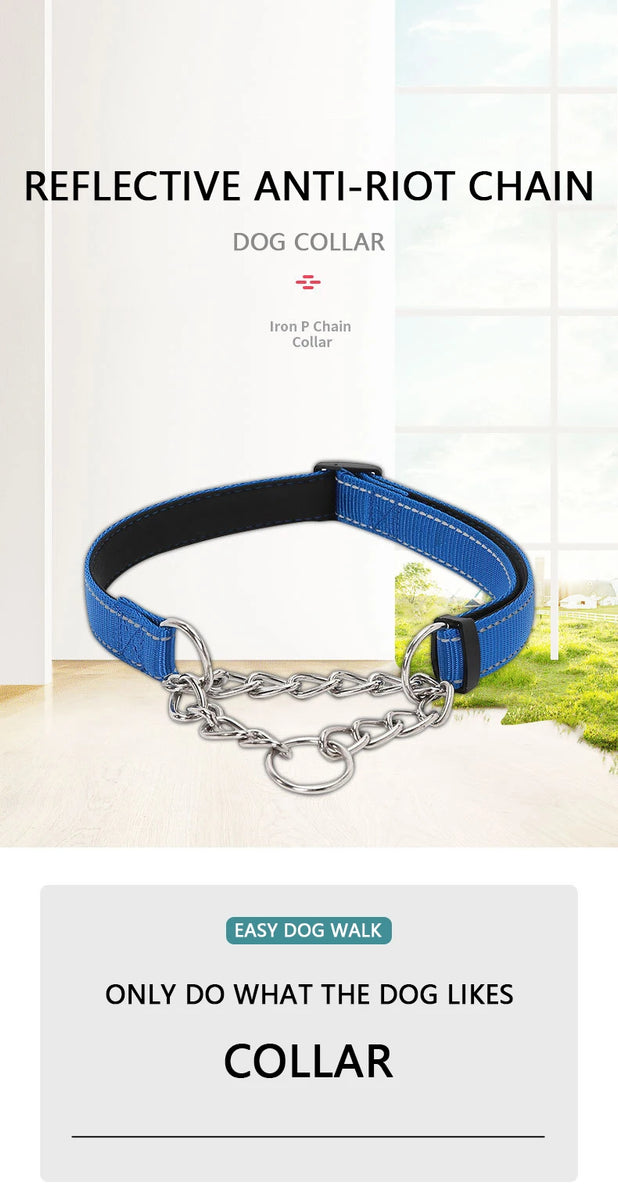 Stainless Steel Chain Martingale Dog Collar