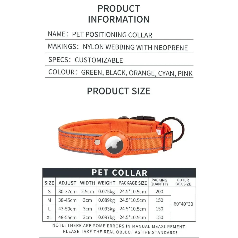 AirTag Dog Collar Reflective