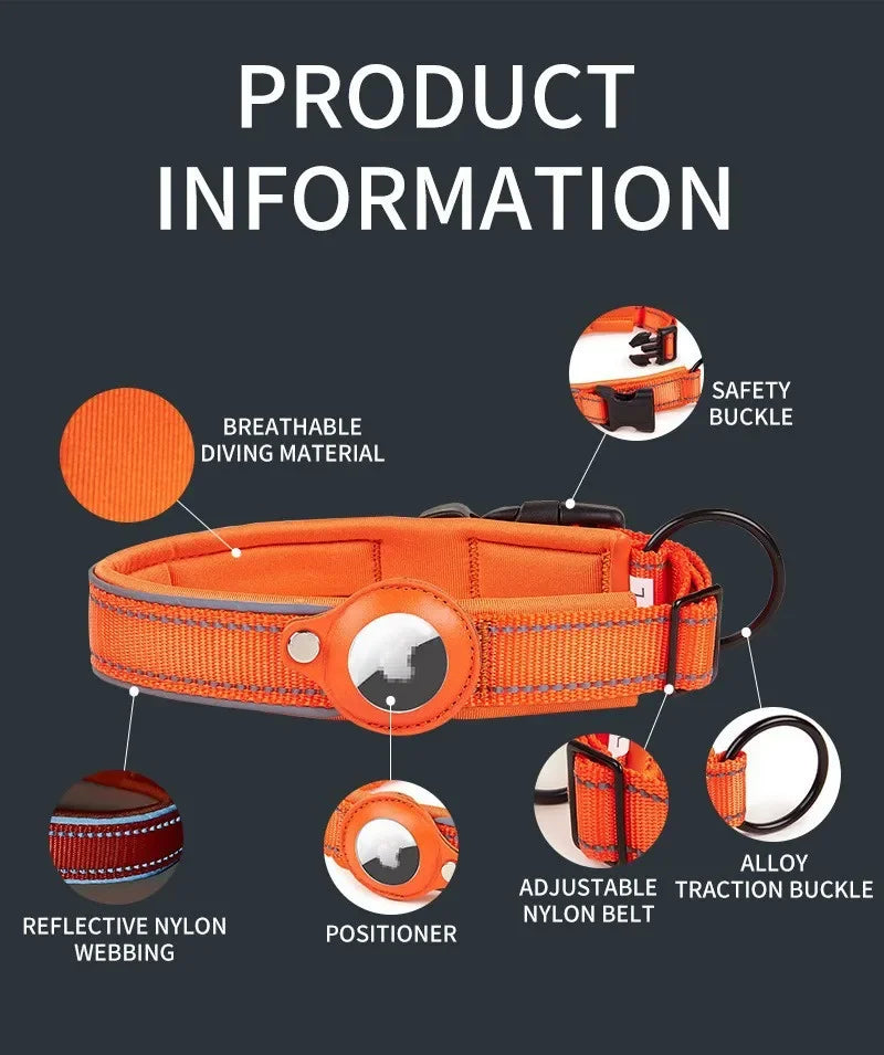 AirTag Dog Collar Reflective