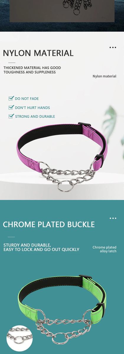 Stainless Steel Chain Martingale Dog Collar